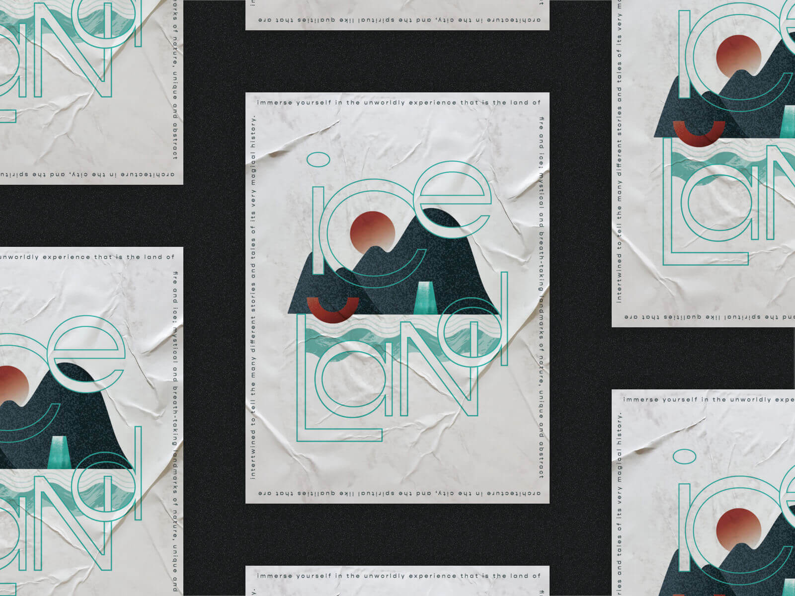 A travel poster for Iceland. (See project)